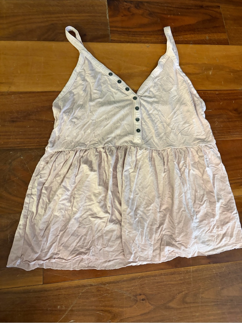 American Eagle Outfitters Light Pink V-Neck Peplum Camisole